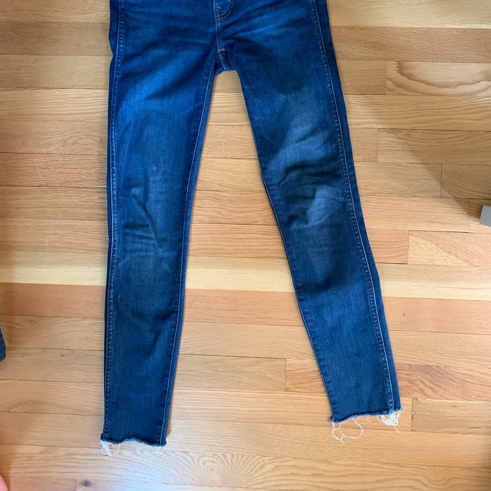Madewell Skinny Jeans, Frayed Bottom - Picture 2 of 2
